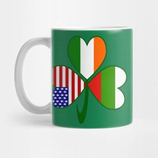 Bulgaria Ireland USA Shamrock Flags Mug